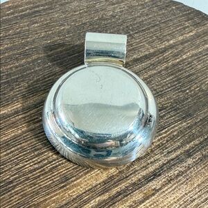 925, Silver Taxco Mexico Vintage Solid Round Pendant
